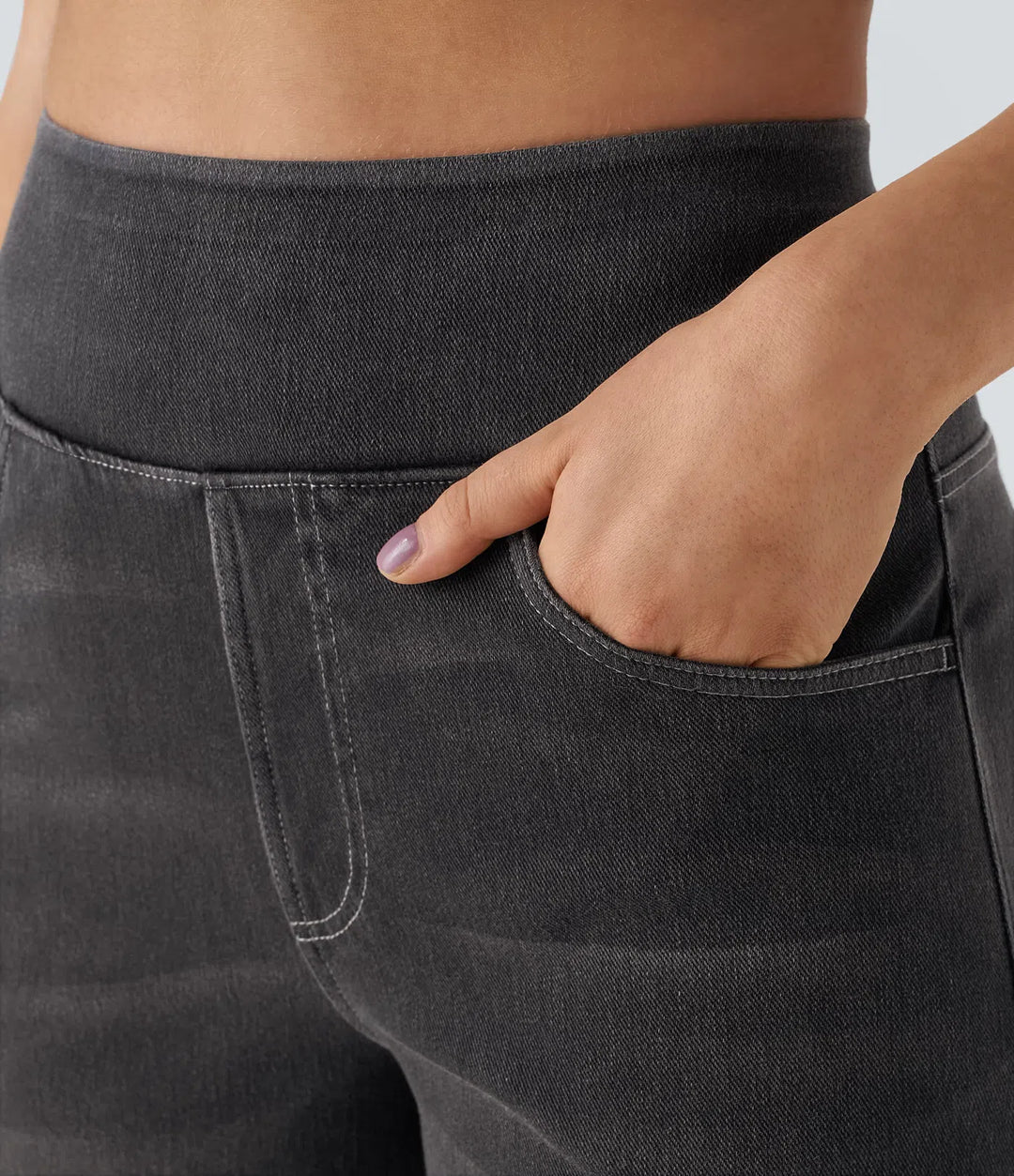 Eva | Pantalones de talle alto elásticos con ajuste cómodo