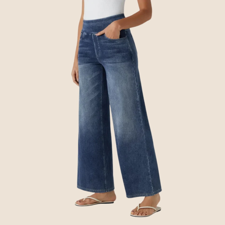 Eva | Pantalones de talle alto elásticos con ajuste cómodo