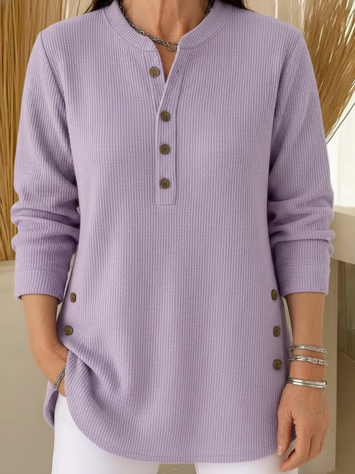 Élise | Suéter de punto liso de manga larga