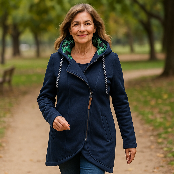 Jada | Abrigo de invierno con cremallera asimétrica